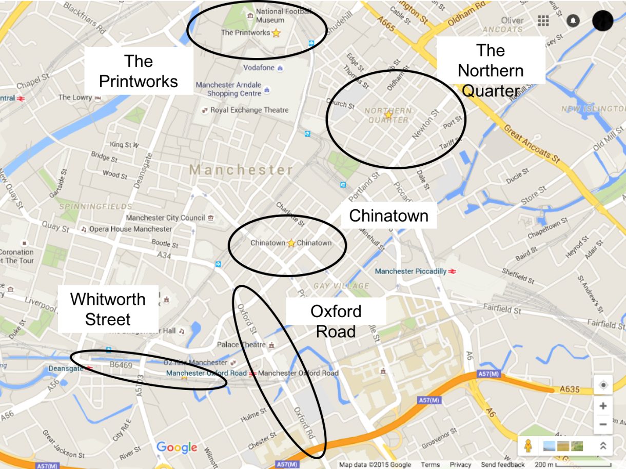 Manchester Stag Do Ideas Map